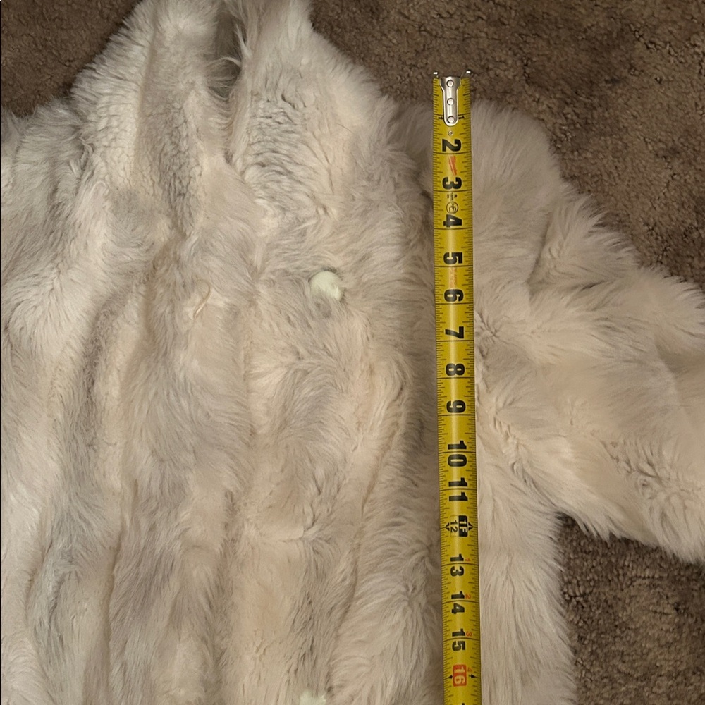 Intrigue Cream Faux Fur Pea Coat - Picture 13 of 15